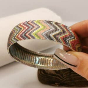 Bracciale Tappeto in Argento con Motivo Serigrafato