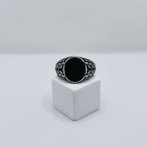 Black stone ring