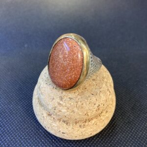 Anello Pietra del Sole Argento e Ottone