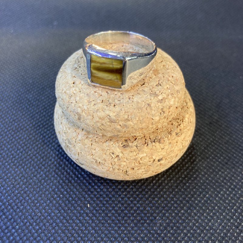 Anello con pietre naturali quadrate - immagine 3