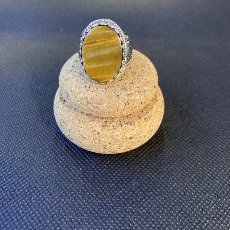 Anello con Occhio di Tigre/ Onice