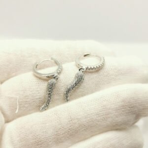 Crystal horn earrings