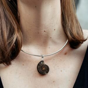 Ciondolo Nautilus su incastonatura di Ottone