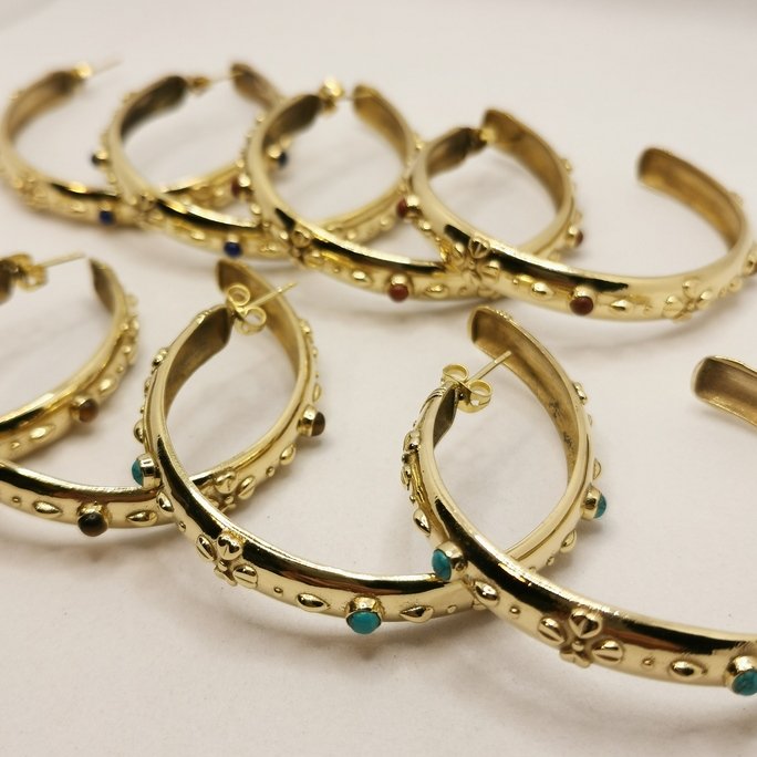 Etnic earrings stone