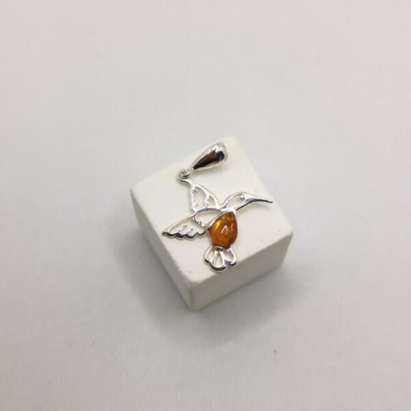 Amber Hummingbird Pendant