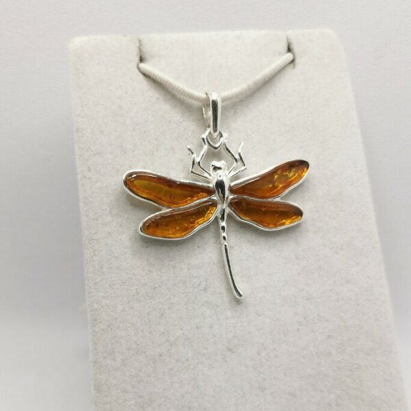 Amber Dragonfly Pendant - immagine 4