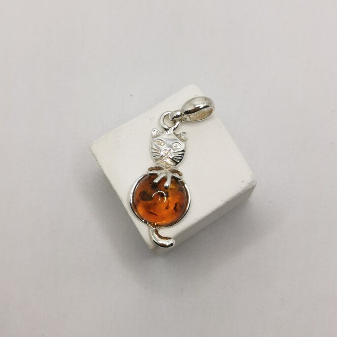 Amber Cat Pendant