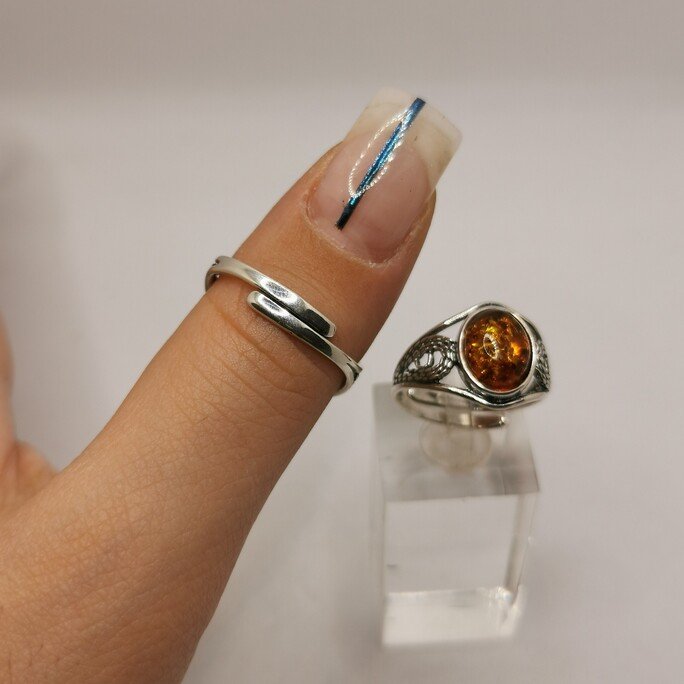 Anello Etnic con Ambra - immagine 5