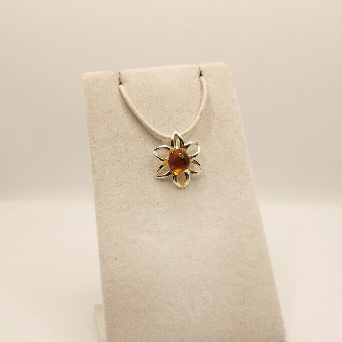 Amber Flower Pendant - immagine 4