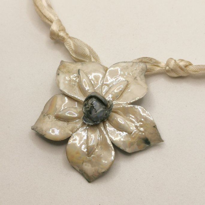 Ceramic - White Flower - immagine 3