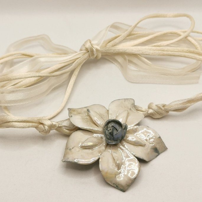 Ceramic - White Flower