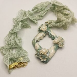 Ceramic - Ornamental Water green Flower