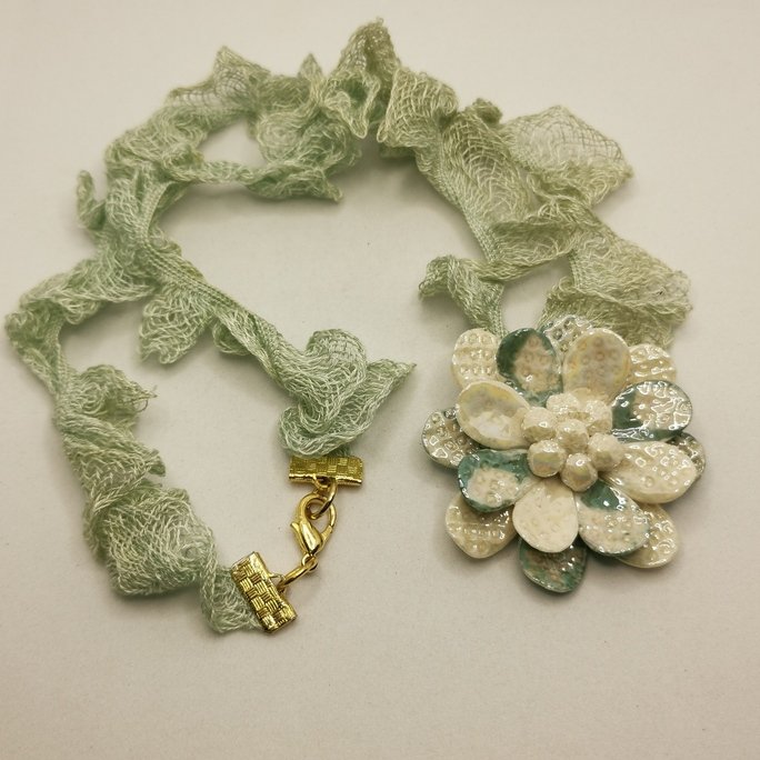 Ceramic - Green Flower