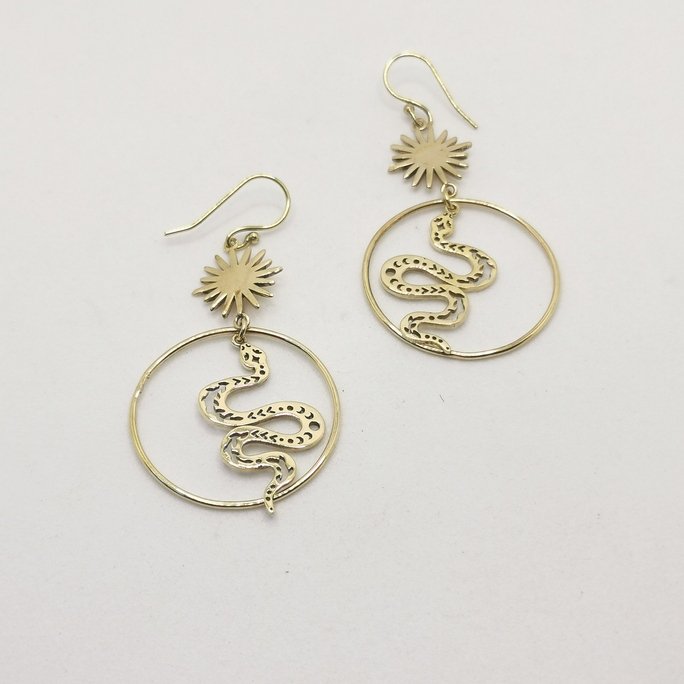 Sun&Snake earrings - immagine 2
