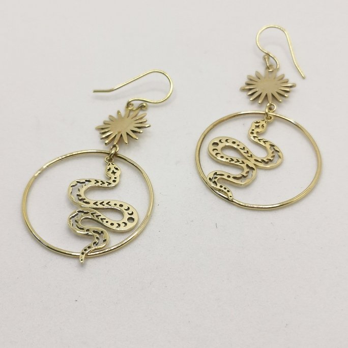 Sun&Snake earrings