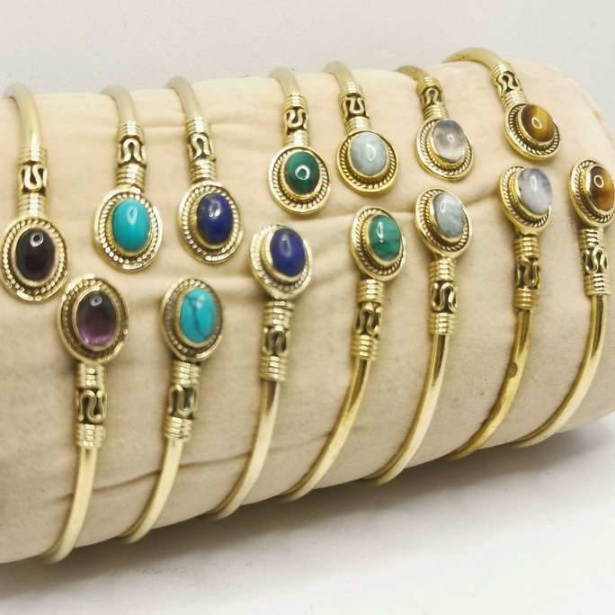 Brass Stone Bracelet