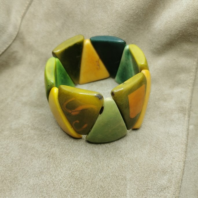 Bracciale in avorio vegetale - immagine 3