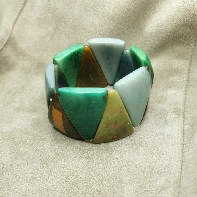 Bracciale in avorio vegetale - immagine 2