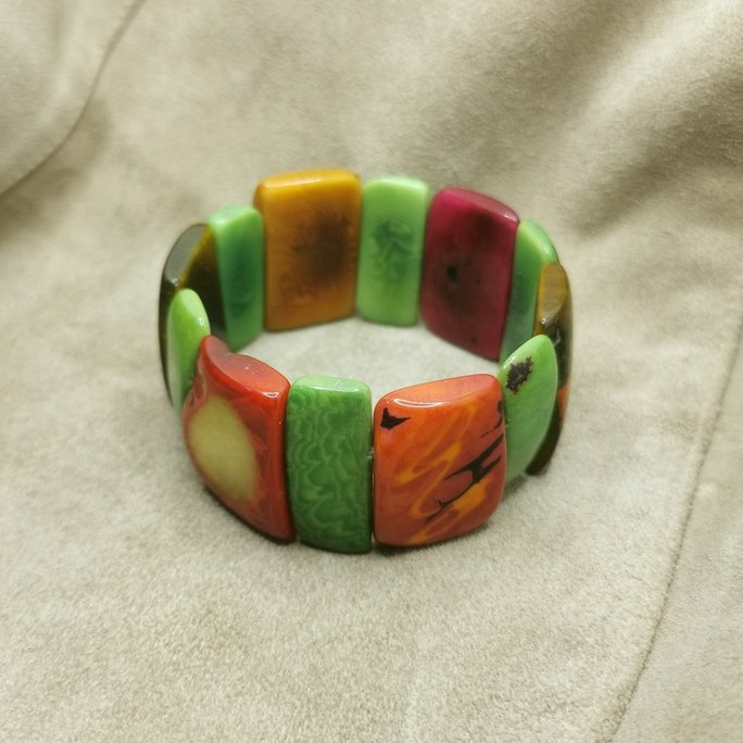 Bracciale in avorio vegetale - immagine 6
