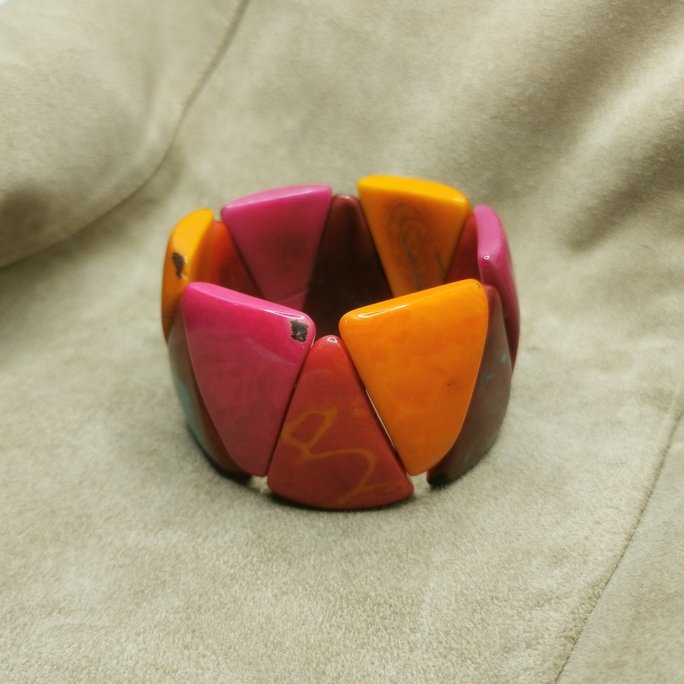 Bracciale in avorio vegetale - immagine 5