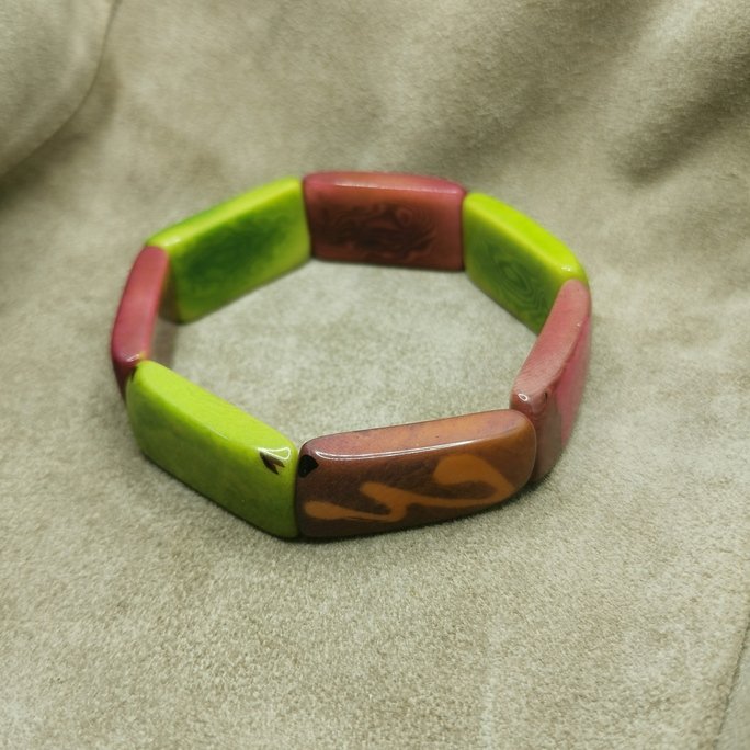 Bracciale in avorio vegetale - immagine 2