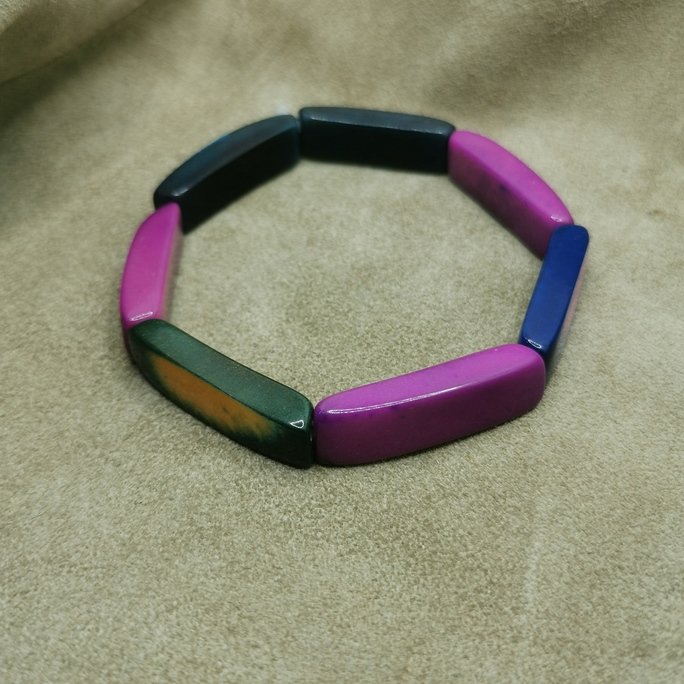 Bracciale in avorio vegetale - immagine 2