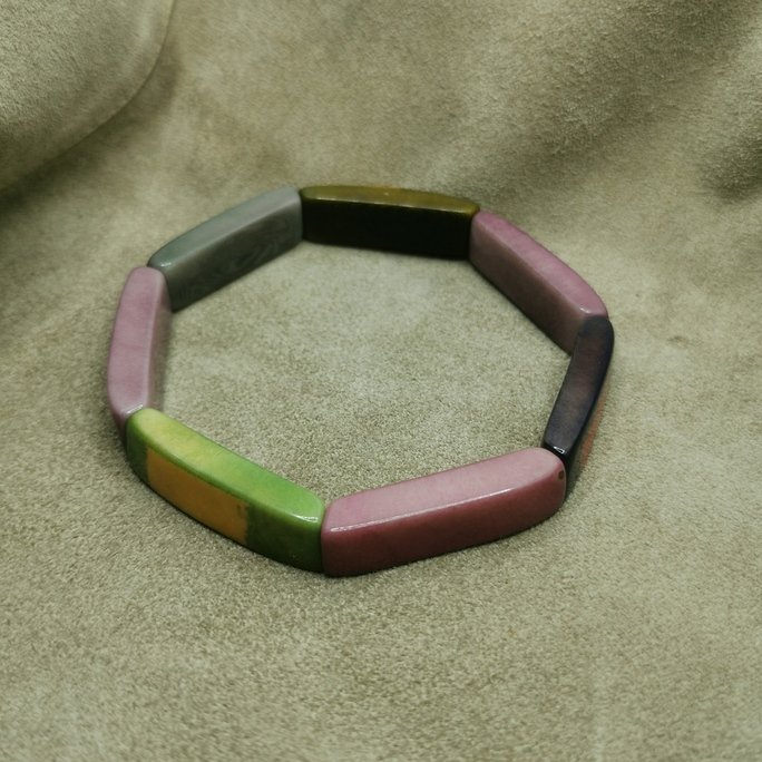 Bracciale in avorio vegetale - immagine 7