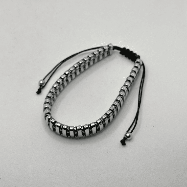 Bracciale ematite punto e linea - immagine 3