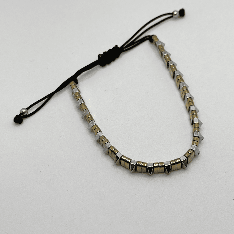 Bracciale ematite piramid - immagine 6