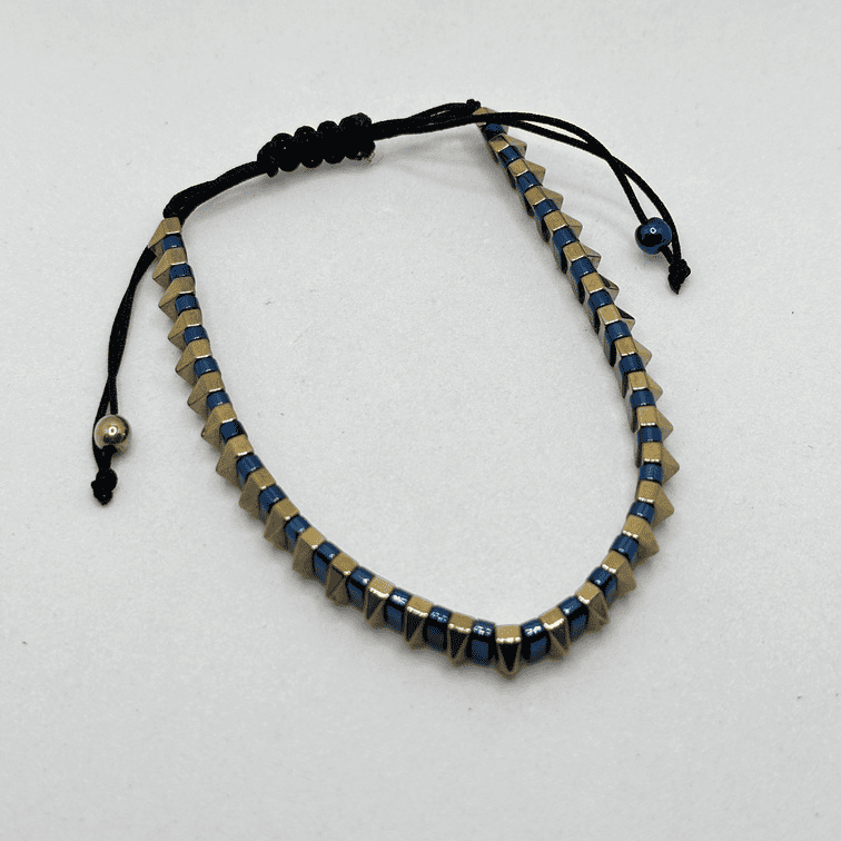 Bracciale ematite piramid - immagine 5