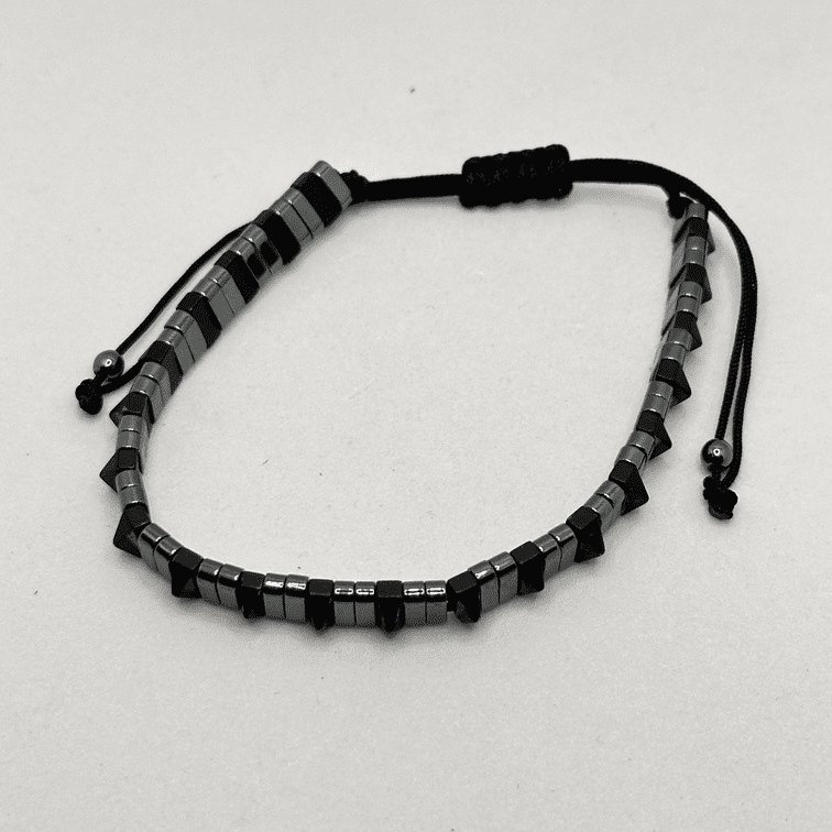Bracciale ematite piramid - immagine 2