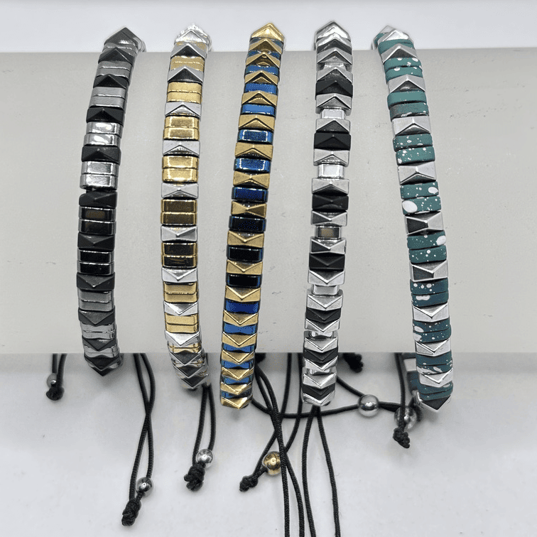 Bracciale ematite piramid