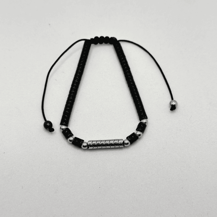 Bracciale ematite e onice - immagine 4