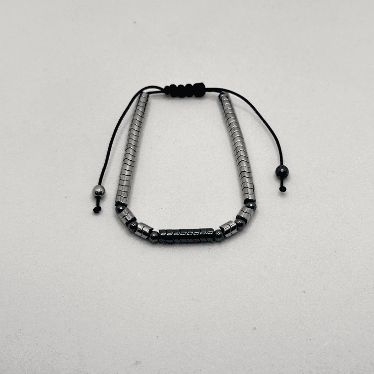 Bracciale ematite e onice - immagine 3