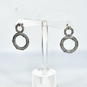 Orecchini doppio cerchio zigrinati