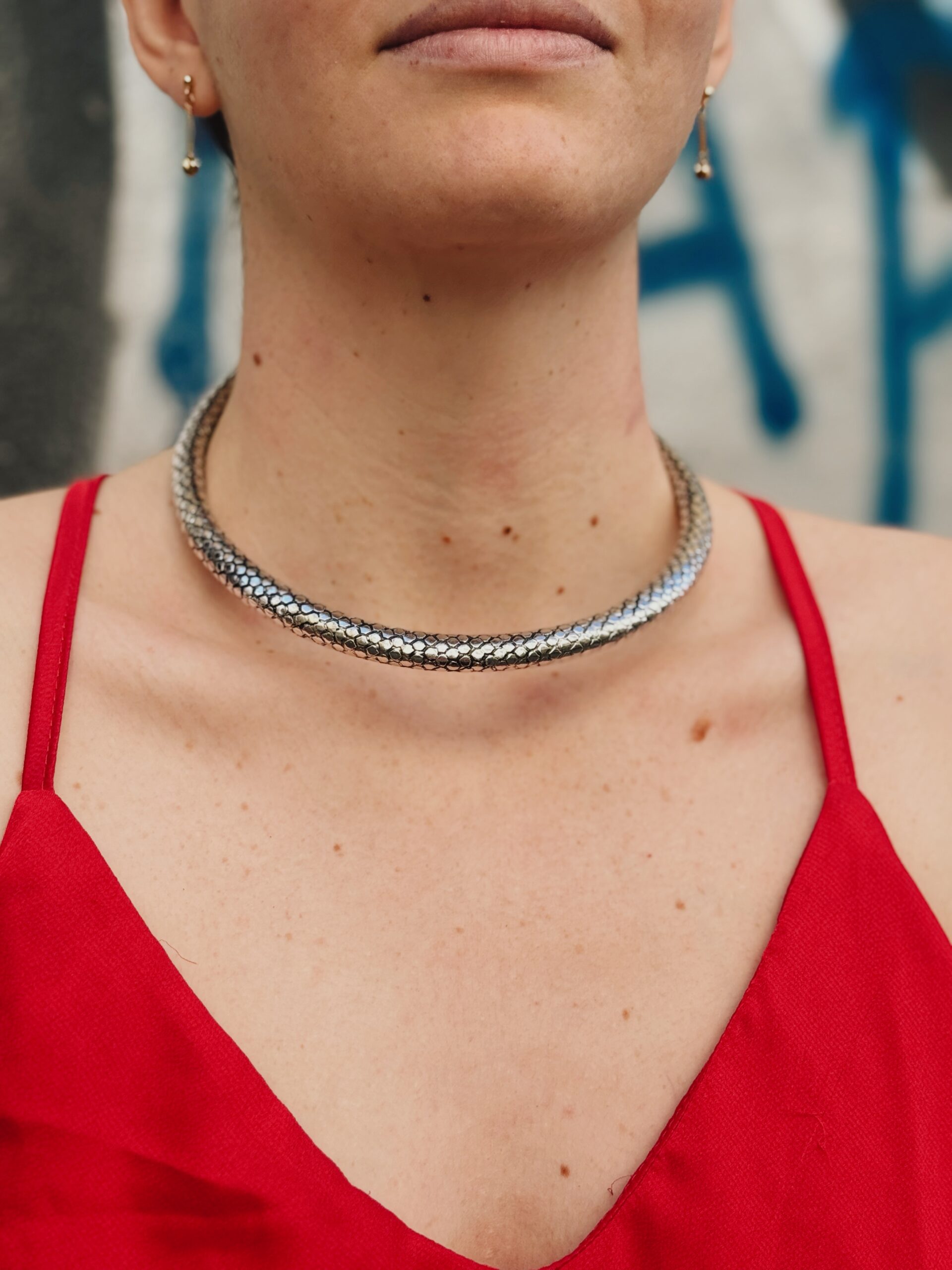 Collare pelle di drago