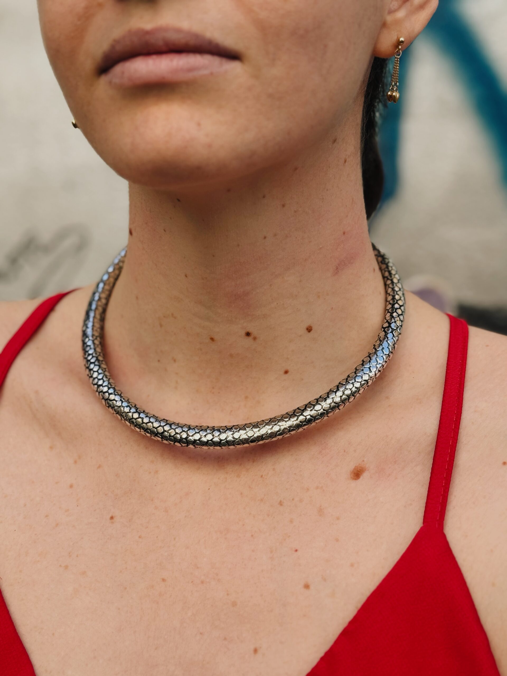 Collare pelle di drago - immagine 3