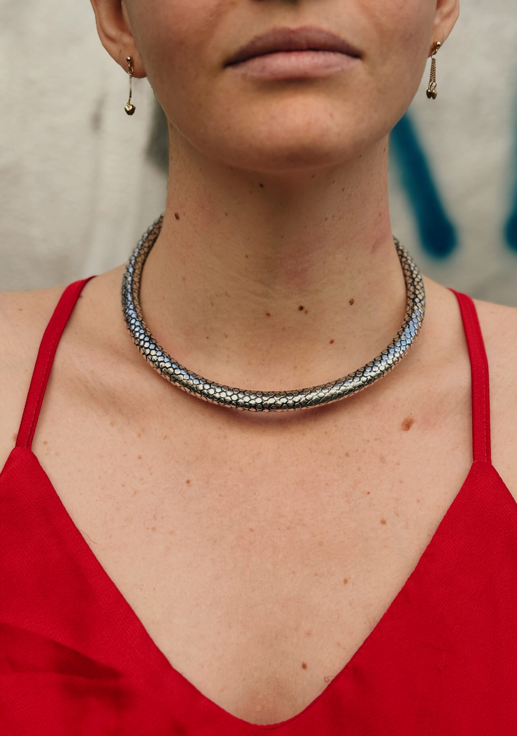 Collare pelle di drago - immagine 2