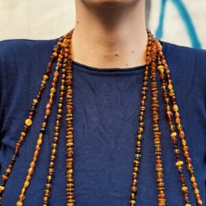Collana Multistyle Ambra Baltica Lunga Trasformabile 6+ Varianti