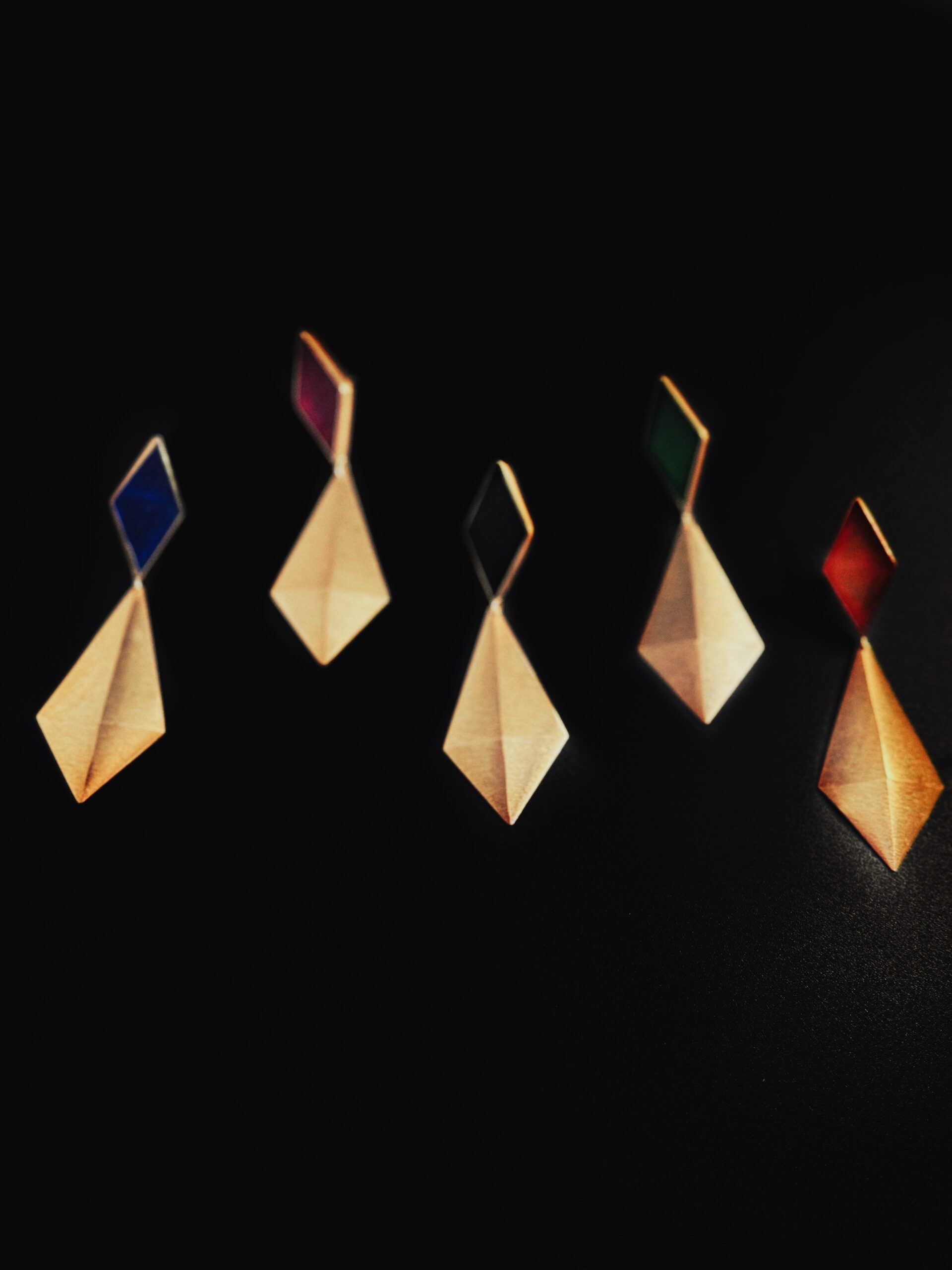 Orecchini Pendenti Cristalli di Boemia Ottone Placcato Oro 24K e Agata