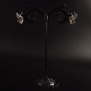 Orecchini Colobrì Argento ed Ambra Baltica