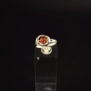 Anello Argento 925 Ambra Cognac Orbita