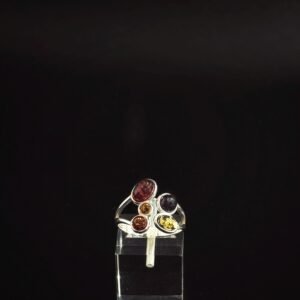 Anello Costellazione Argento 925 Ambra Baltica