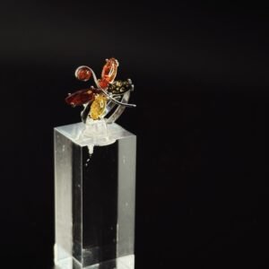 Anello Farfalla Argento 925 Ambra Baltica