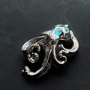 Ciondolo Polpo in Argento con Abalone Shell