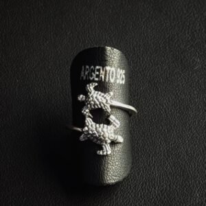 Anello contrarié regolabile Tartarughine in Argento