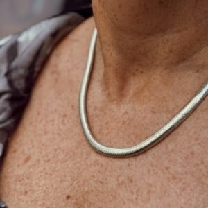Collana Snake bombato in Argento
