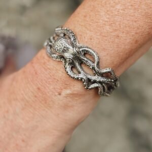 Bracciale in Argento Polpo con Tentacoli Avvolgenti