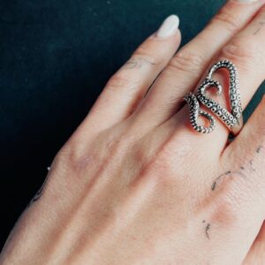 Anello Tentacolo Avvolgente in Argento regolabile