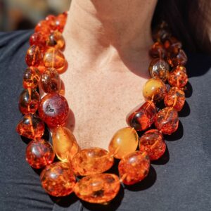 Collana Pepite di Ambra Baltica Naturale